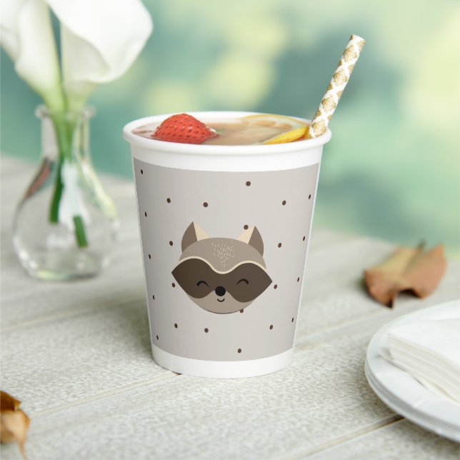 Baby Shower Paper Cases, Forest Animals Cups (Insitu)
