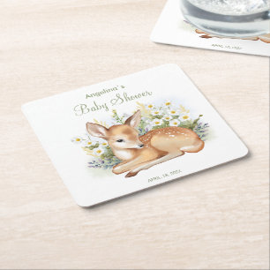 Baby Shower Paper Coaster