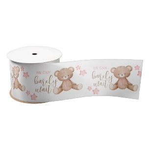Baby Shower Paper Ribbon - Girl Baby Shower Satin Ribbon