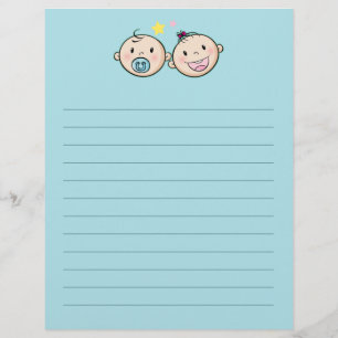 BABY SHOWER Party Games Custom Letterhead