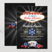 Baby Shower Party Las Vegas Casino Dice Invite