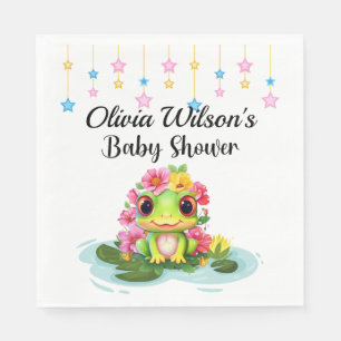 Baby Shower Party Napkins, Frog Theme Napkins