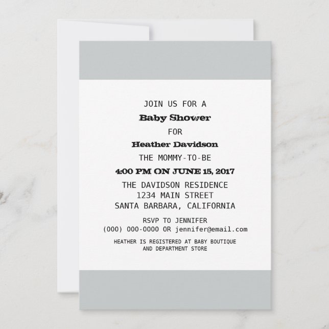 Baby Shower Party Template (Front)