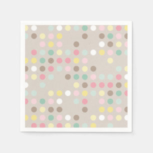 Baby Shower Pastel Polka Dot Napkin