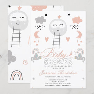 Baby Shower Pathway to the Moon Invitation