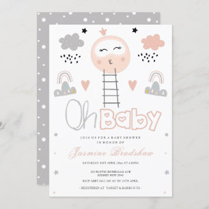 Baby Shower Pathway to the Moon Oh Baby Invitation