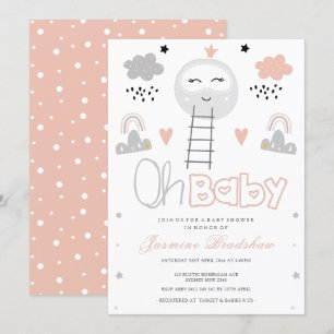 Baby Shower Pathway to the Moon Oh Baby Invitation