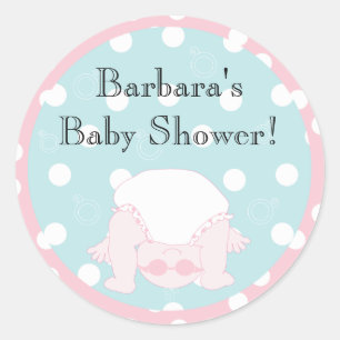 Baby Shower "Peek-a-Boo" Stickers 1 1/2" or 3"