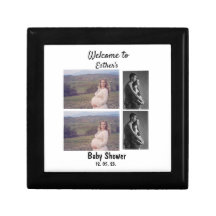 Baby shower personalised 4 photo collage