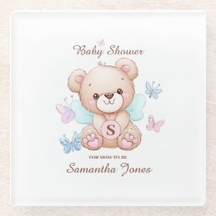 Baby Shower Personalised Glass Coaster