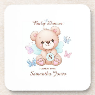 Baby Shower Personalised Hard Plastic Coaster