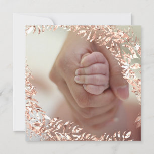 Baby Shower Photo Floral  Rose Pink Royal  Baby Invitation