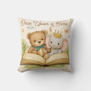 Baby Shower Pillow Cute Nursery Cushion Story