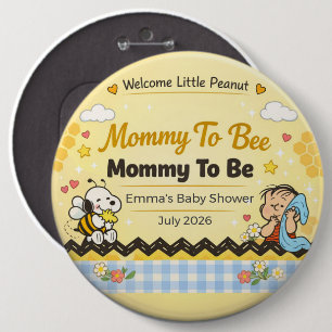 Baby Shower Pin   Mummy To Bee   Little Peanut
