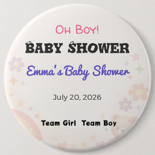 Baby Shower Pin Team Girl Team Boy Favour