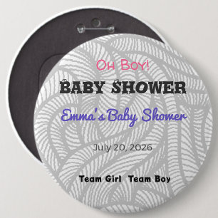 Baby Shower Pin Team Girl Team Boy Favour