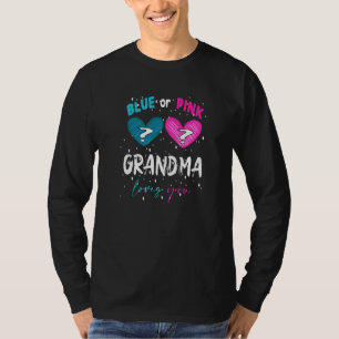 Baby Shower Pink Or Blue Grandma Loves You Gender T-Shirt