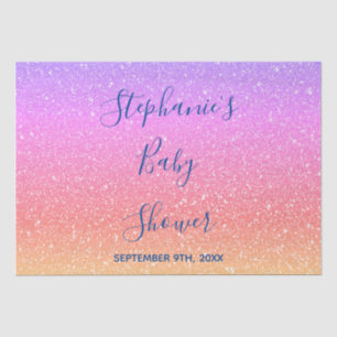 Baby Shower Pink Purple Glitter Custom Cute 2021 Tissue Paper