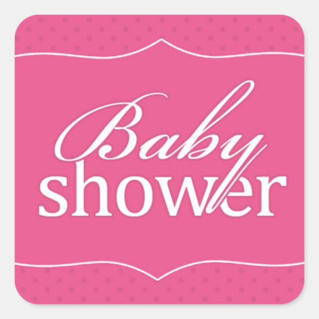 Baby Shower Pink Sticker (Front)