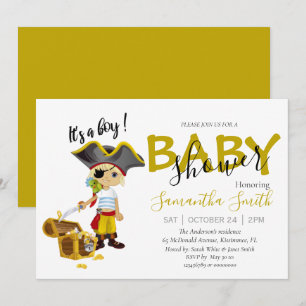 Baby Shower pirate boy  Announcement