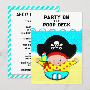 Baby Shower Pirate Theme Invitation