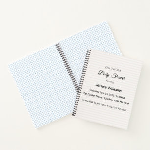 Baby Shower Planner Notebook Elegant Neutral