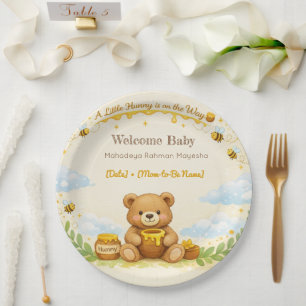 Baby Shower Plates Hunny Bear Theme