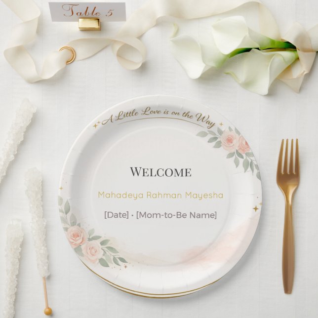 Baby Shower Plates | Snowflake Winter Theme (Wedding)