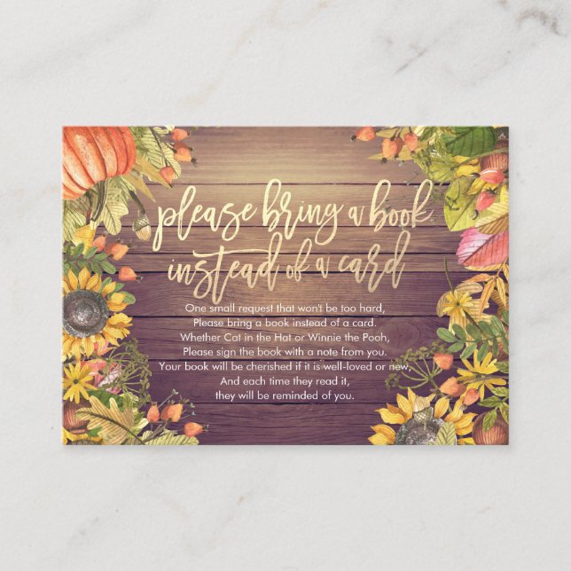 Baby Shower Please Bring a Book Instead of a Card (Front)