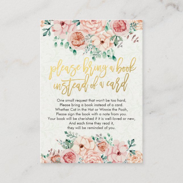 Baby Shower Please Bring a Book Instead of a Card (Front)