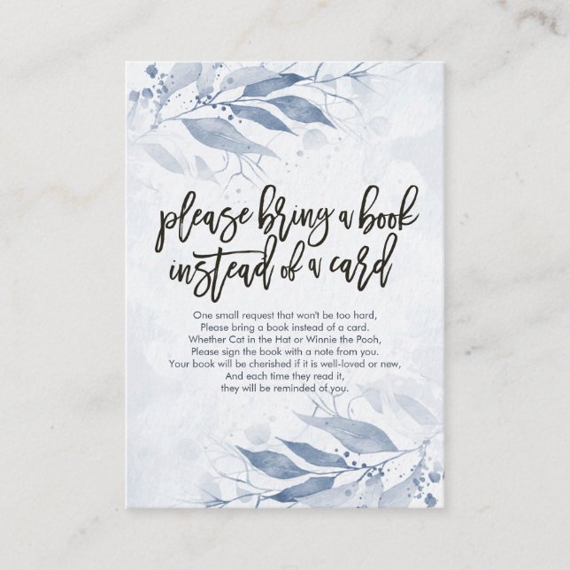Baby Shower Please Bring a Book Instead of a Card (Front)