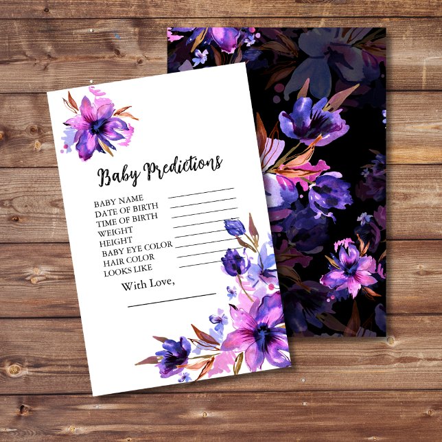 Baby Shower Prediction Purple Pink Lavender Flower (Creator Uploaded)