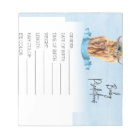 Baby Shower Predictions Game Highland cow Blue 