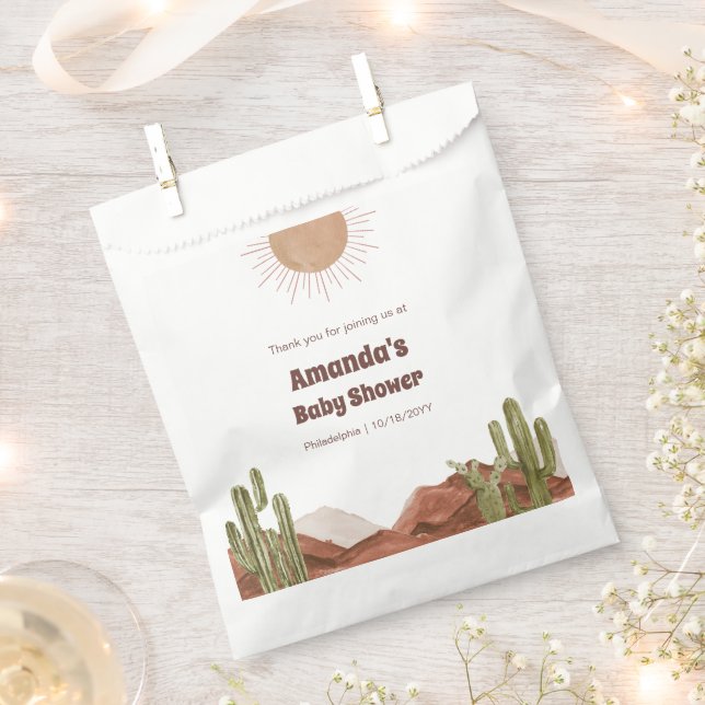 Baby Shower Pumpkin Minimalist Baby Favour Bag (Clipped)