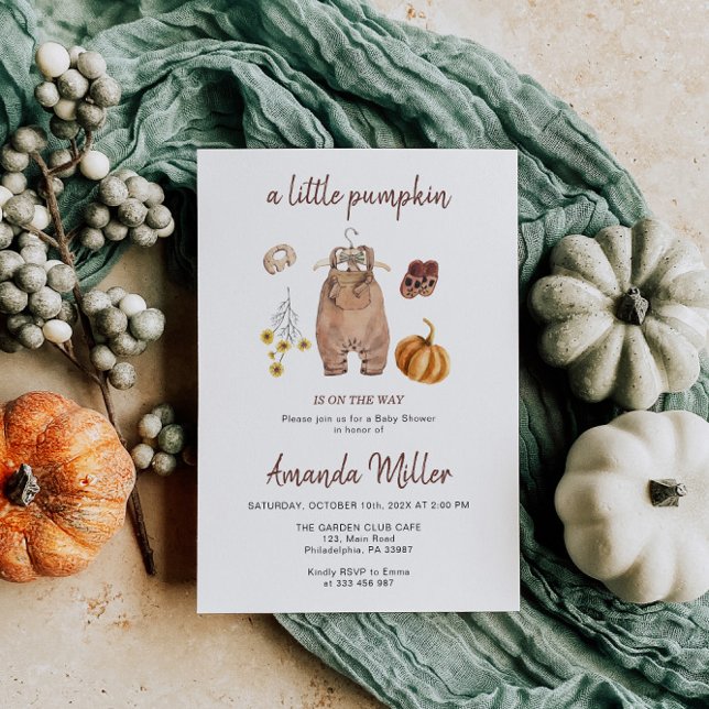 Baby Shower Pumpkin Minimalist Baby Save The Date (Creator Uploaded)
