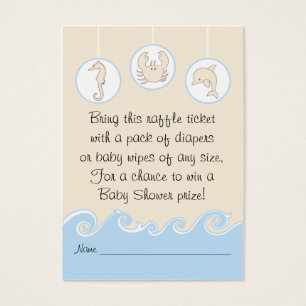 Baby Shower Raffle Ticket/Blue Cream Mobile