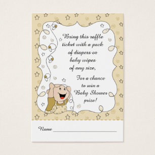 Baby Shower Raffle Ticket/Gold Stars Baby