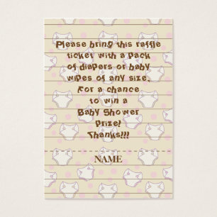 Baby Shower Raffle Ticket/Pink/Build A Library