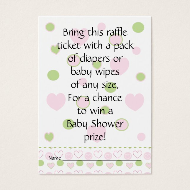 Baby Shower Raffle Ticket/Sugar and Spice (Front)
