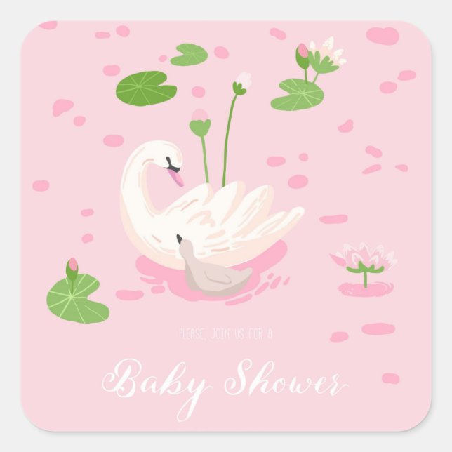 Baby shower rectangular sticker (Front)