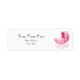 Baby Shower Return Address Label