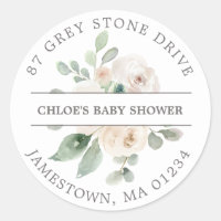 Baby Shower Return Address Label