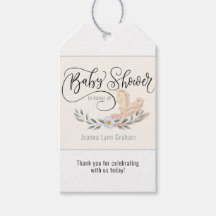 Baby Shower Rocking Horse Personalised Thank You Gift Tags
