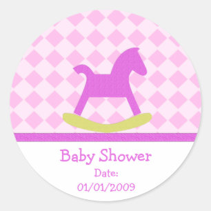 Baby Shower Rocking Horse Stickers