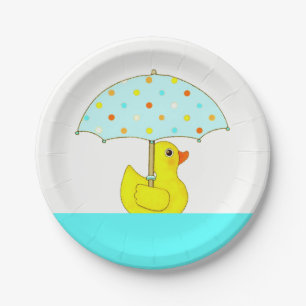 Baby Shower Rubber Duck Paper Plate