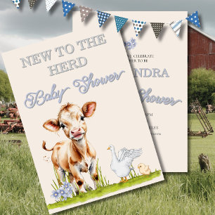 Baby Shower Rustic New Herd Cute Invitation