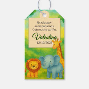 Baby Shower Safari Editable Gratitude jungle backg Gift Tags