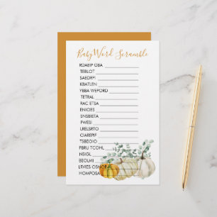 Baby Shower Scramble Fall Pumpkin Greenery