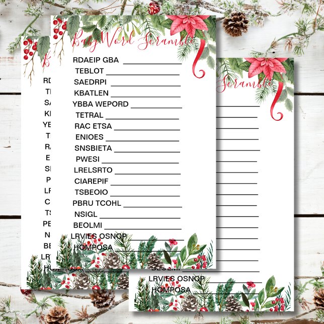 Baby Shower Scramble Fall Winter Christmas  (Creator Uploaded)