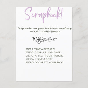 Baby Shower Scrap Book Postcard